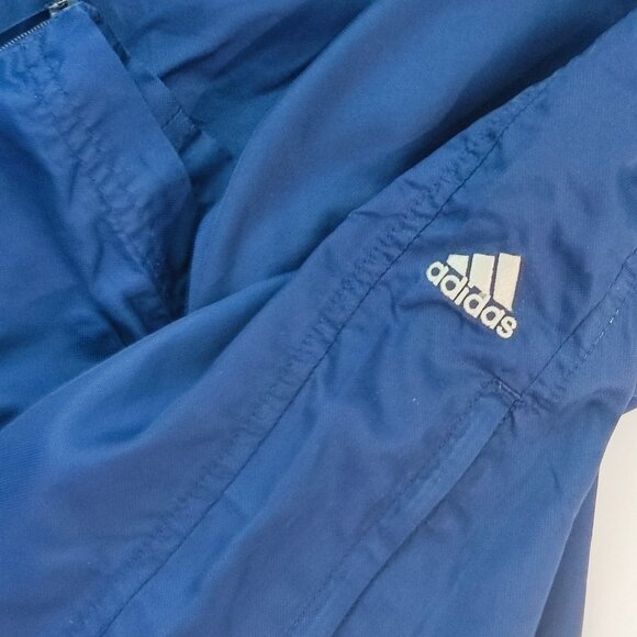 Adidas nylon sweatpants with insert lining blue men's size L Y2K - Picture 9 of 14